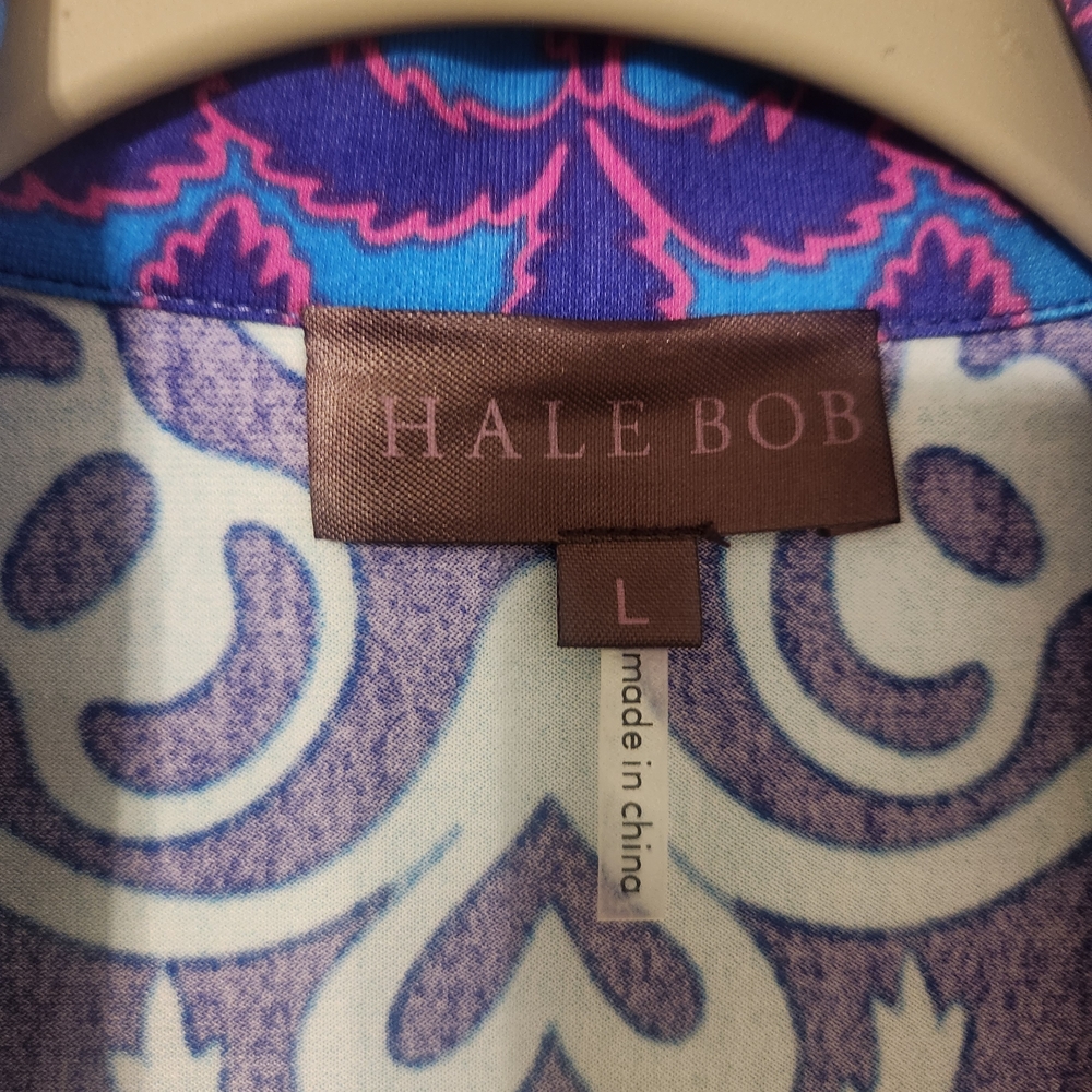 Hale Bob Blue and Pink Long Sleeve Dress - Picture 3 of 7